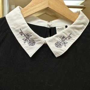 Simons Embroidered Collar Sweater